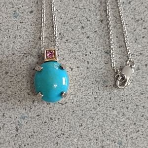 Firm Final price!*Turquoise+tourmaline necklace